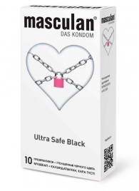 Ультрапрочные презервативы Masculan Ultra Safe Black - 10 шт. - Masculan - купить с доставкой в Димитровграде