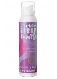 Массажная хрустящая пенка Tickle My Body Strawberry с ароматом клубники - 150 мл. - Love to Love - купить с доставкой в Димитровграде