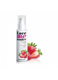 Съедобное согревающее массажное масло Love Me Tender Strawberry с ароматом клубники - 100 мл. - Love to Love - купить с доставкой в Димитровграде