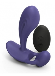Темно-синий вибромассажер Witty P G Vibrator with Remote Control - Love to Love - в Димитровграде купить с доставкой