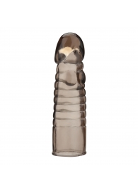 Дымчатая насадка-удлинитель Ribbed Realistic Penis Enhancing Sleeve Extension - 15,2 см. - BlueLine - в Димитровграде купить с доставкой