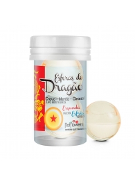 Интимный гель Esferas do Dragao Hot Ball с охлаждающе-разогревающим эффектом (2 шарика по 3 гр.) - HotFlowers - купить с доставкой в Димитровграде