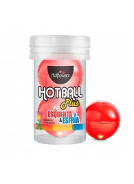 Лубрикант на масляной основе Hot Ball Plus с охлаждающе-разогревающим эффектом (2 шарика по 3 гр.) - HotFlowers - купить с доставкой в Димитровграде