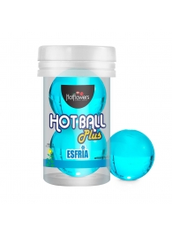 Лубрикант на масляной основе Hot Ball Plus с охлаждающим эффектом (2 шарика по 3 гр.) - HotFlowers - купить с доставкой в Димитровграде