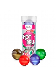 Ароматизированный лубрикант Hot Ball Mix на масляной основе (4 шарика по 3 гр.) - HotFlowers - купить с доставкой в Димитровграде