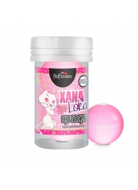 Лубрикант на силиконовой основе с эффектом вибрации Xana Loka Hot Ball (2 шарика по 3 гр.) - HotFlowers - купить с доставкой в Димитровграде
