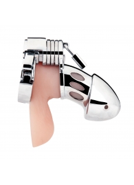 Клетка на пенис из металла Obedience Cock Cage - BlueLine - купить с доставкой в Димитровграде