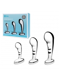 Набор из 3 стальных стимуляторов простаты Stainless Steel P-spot Training Set - b-Vibe - в Димитровграде купить с доставкой