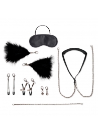 Большой эротический набор из 12 предметов Interchangeable Collar   Nipple Clips Set - Lux Fetish - купить с доставкой в Димитровграде