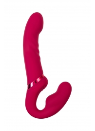Малиновый безремневой страпон Lapis - 23 см. - Lovense - купить с доставкой в Димитровграде
