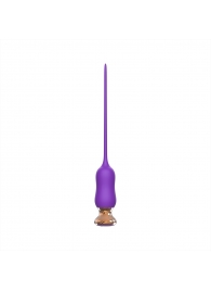 Фиолетовый тонкий стимулятор Nipple Vibrator - 23 см. - I-MOON - купить с доставкой в Димитровграде