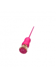 Розовый тонкий стимулятор Nipple Vibrator - 23 см. - I-MOON - купить с доставкой в Димитровграде