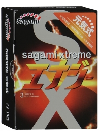 Презервативы Sagami Xtreme ENERGY с ароматом энергетика - 3 шт. - Sagami - купить с доставкой в Димитровграде
