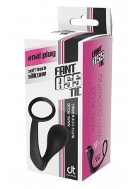Черное эрекционное кольцо с анальной пробкой Anal Plug With Cockring - Dream Toys - в Димитровграде купить с доставкой