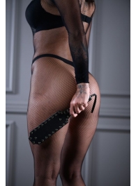 Кожаная шлепалка Sex Game с заклепками - 33 см. - БДСМ Арсенал - купить с доставкой в Димитровграде