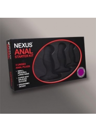 Набор из 3 массажеров простаты чёрного цвета NEXUS ANAL STARTER KIT - Nexus Range - в Димитровграде купить с доставкой