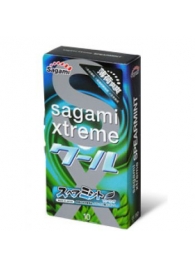 Презервативы Sagami Xtreme Mint с ароматом мяты - 10 шт. - Sagami - купить с доставкой в Димитровграде