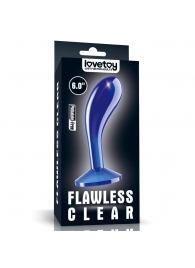 Синяя анальная втулка Flawless Clear Prostate Plug 6.0 - 15 см. - Lovetoy - в Димитровграде купить с доставкой