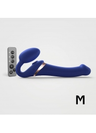 Синий безремневой страпон Multi Orgasm Size M с клиторальной стимуляцией - Strap-on-me - купить с доставкой в Димитровграде