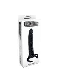 Чёрная насадка-фаллос для двойного проникновения INFLATABLE DILDO SLIM DONG  - 13,5 см. - Toyz4lovers - в Димитровграде купить с доставкой