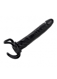 Чёрная насадка-фаллос для двойного проникновения INFLATABLE DILDO SLIM DONG  - 13,5 см. - Toyz4lovers - в Димитровграде купить с доставкой
