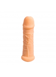 Телесный фаллоудлинитель Extra Size Bubbles - 15,5 см. - Lola Games - в Димитровграде купить с доставкой
