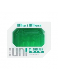 Зеленый мастурбатор-стимулятор Tenga Uni Emerald - Tenga - в Димитровграде купить с доставкой