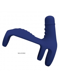 Синяя вибронасадка на пенис Vibrating Penis Sling - Baile - в Димитровграде купить с доставкой