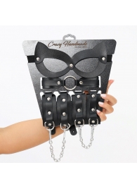 Соблазнительный кожаный набор БДСМ - Crazy Handmade - купить с доставкой в Димитровграде