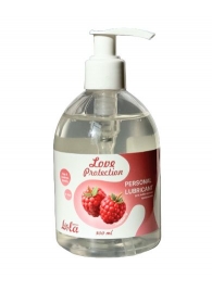 Лубрикант на водной основе Love Protection Raspberry с ароматом малины - 300 мл. - Lola Games - купить с доставкой в Димитровграде