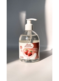 Лубрикант на водной снове Love Protection Strawberry с ароматом клубники - 300 мл. - Lola Games - купить с доставкой в Димитровграде