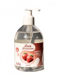 Лубрикант на водной снове Love Protection Strawberry с ароматом клубники - 300 мл. - Lola Games - купить с доставкой в Димитровграде