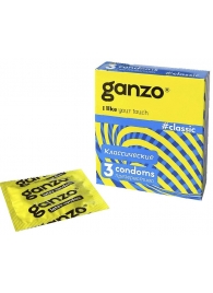 Классические презервативы с обильной смазкой Ganzo Classic - 3 шт. - Ganzo - купить с доставкой в Димитровграде