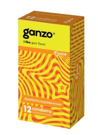 Ароматизированные презервативы Ganzo Juice - 12 шт. - Ganzo - купить с доставкой в Димитровграде