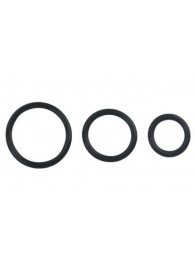 Набор из 3 чёрных колец различного диаметра - Baile - в Димитровграде купить с доставкой