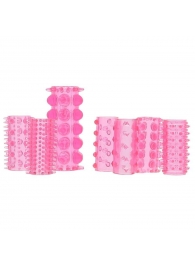 Набор из 7 розовых насадок на пенис ONE-A-DAY PENIS SLEEVES PINK - Seven Creations - в Димитровграде купить с доставкой