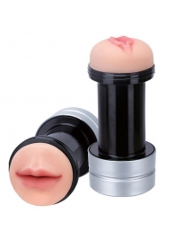 Двусторонний мастурбатор REALSTUFF 2 IN 1 HUMMER MOUTH   VAGINA - ротик и вагина - Dream Toys - в Димитровграде купить с доставкой