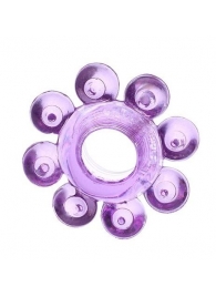 Мягкая фиолетовая гелевая насадка - Toyfa Basic - в Димитровграде купить с доставкой