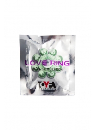 Зеленое эрекционное кольцо-цветок - Toyfa Basic - в Димитровграде купить с доставкой