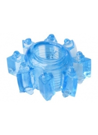 Голубая гелевая насадка-звезда - Toyfa Basic - в Димитровграде купить с доставкой