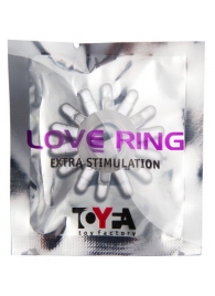 Прозрачное гелевое эрекционное кольцо с шипиками - Toyfa Basic - в Димитровграде купить с доставкой