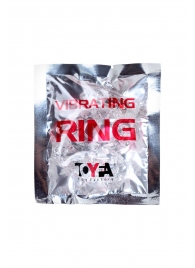 Прозрачное эрекционное кольцо с вибратором  и подхватом - Toyfa Basic - в Димитровграде купить с доставкой