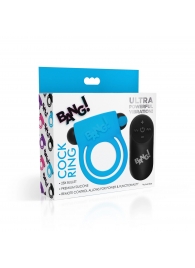Голубое эрекционное виброкольцо 28X Remote Control Vibrating Cock Ring   Bullet - XR Brands - в Димитровграде купить с доставкой