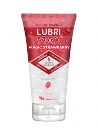 Интимный гель-смазка на водной основе Lubrimax Magic Strawberry - 75 мл. - ИнтелБИО - купить с доставкой в Димитровграде