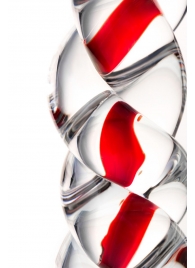 Стеклянный фаллос в виде косички - 18 см. - Sexus