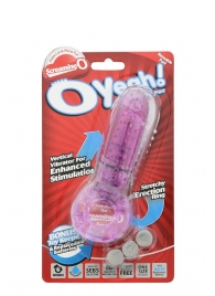 Фиолетовое эрекционное кольцо с вибрацией и пальчиком OYEAH PURPLE - Screaming O - в Димитровграде купить с доставкой