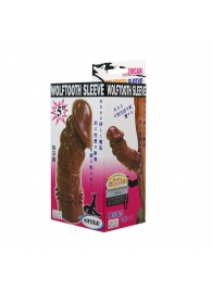 Коричневая насадка на пенис Wolftooth Sleeve - 13 см. - Baile - в Димитровграде купить с доставкой