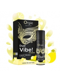 Съедобный жидкий вибратор Dual Vibe! со вкусом лимонного джина с тоником - 15 мл. - ORGIE - купить с доставкой в Димитровграде
