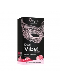 Съедобный жидкий вибратор Dual Vibe! со вкусом клубничного джина с тоником - 15 мл. - ORGIE - купить с доставкой в Димитровграде