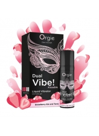 Съедобный жидкий вибратор Dual Vibe! со вкусом клубничного джина с тоником - 15 мл. - ORGIE - купить с доставкой в Димитровграде
